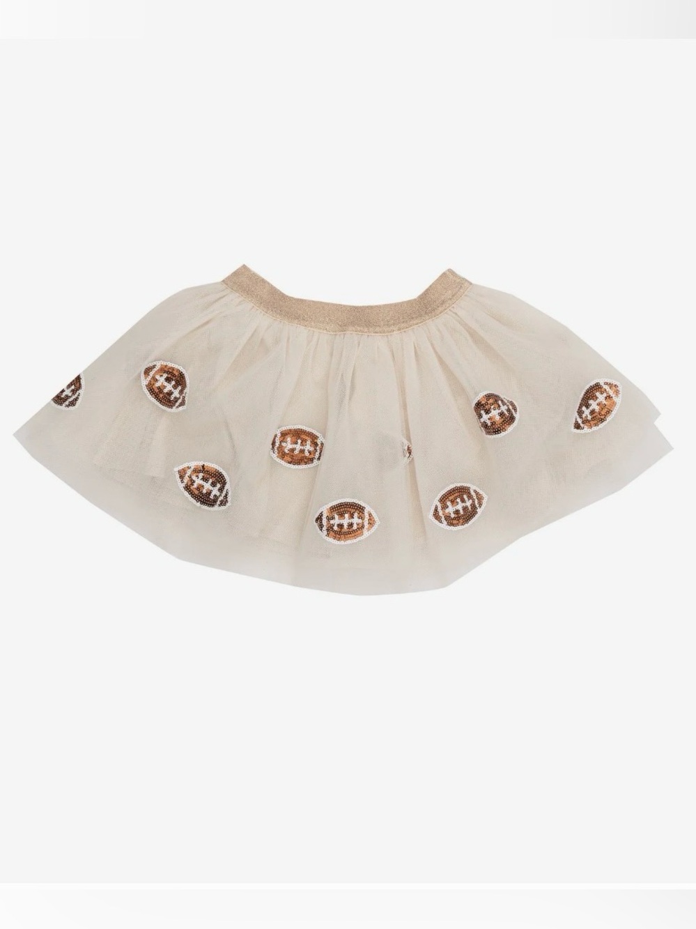 Tullabee Tulle Skirt with Football Appliqués